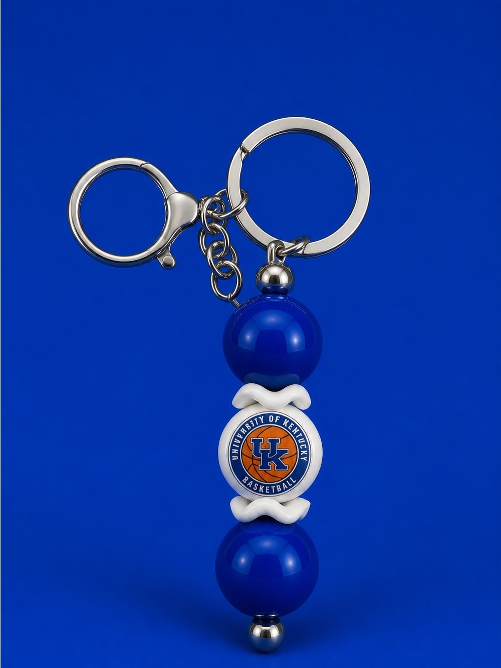 Kentucky Wildcats Beaded Keychain Bag Charm